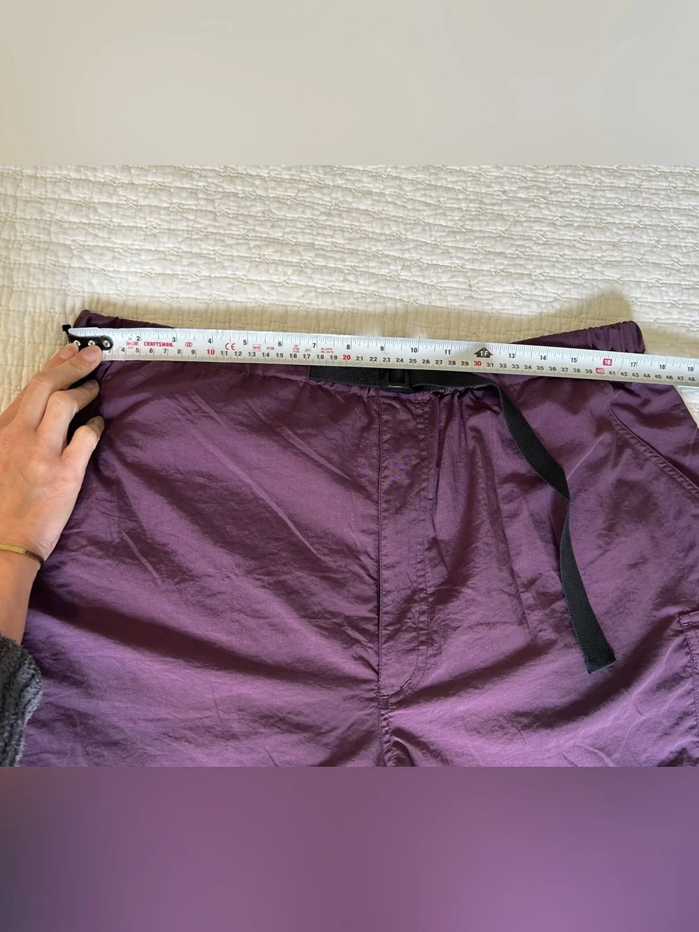 Flyer Cargo Trekking Shorts Men’s SzLG Purple Nylon Packable